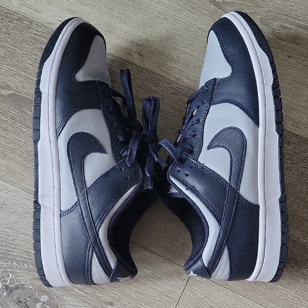 Nike Georgetown Dunk Retro Low Navy and Gray Sneakers Size 9 - Picture 10 of 12